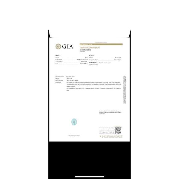 18k Paraiba Type Tourmaline And Diamond Ring - Picture 4 of 4